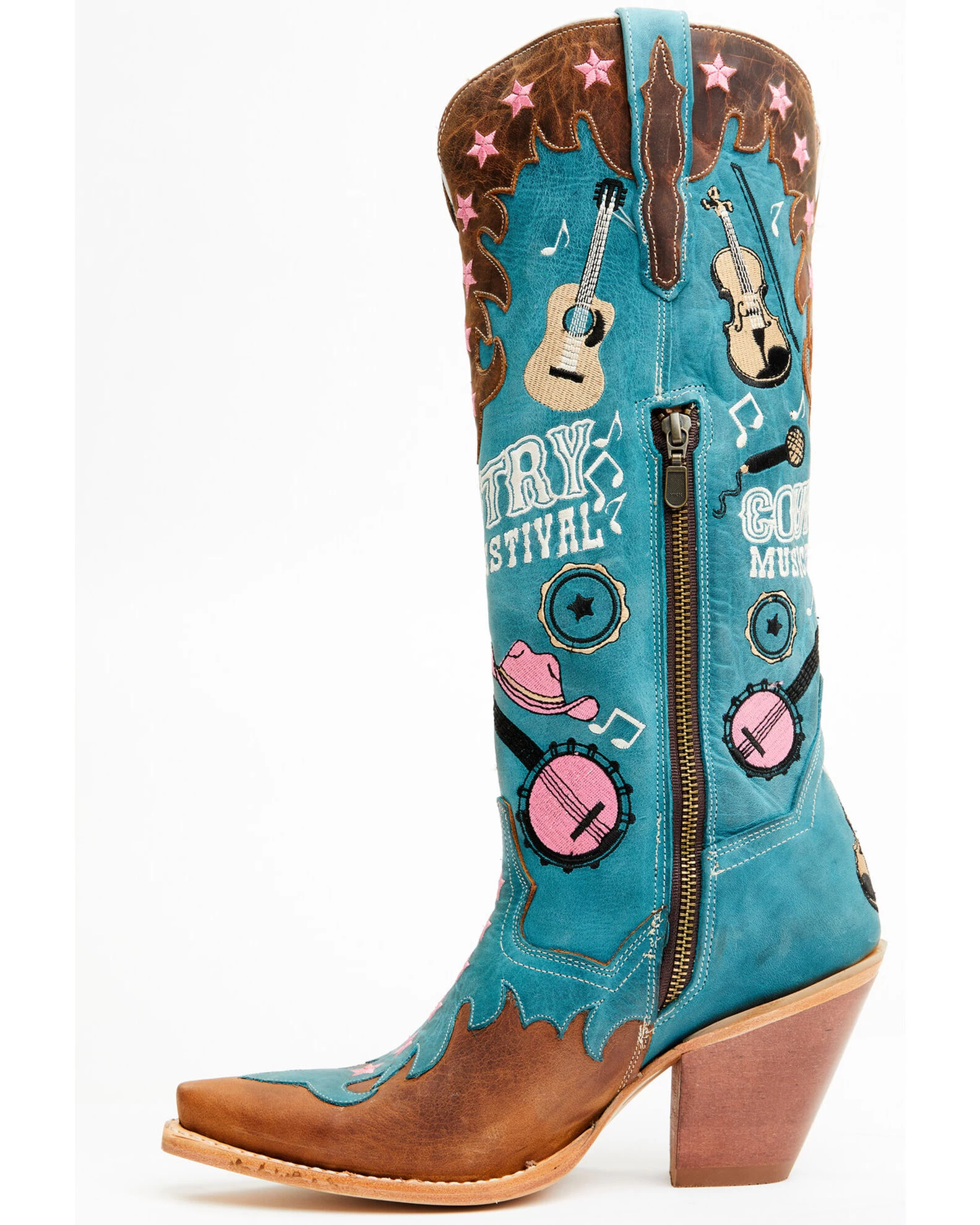 Dan Post Women's Nashville Music Festival Embroidered Western Tall Boots - Snip Toe 3 Dan Post Women's Nashville Music Festival Embroidered Western Tall Boots - Snip Toe - Image 3