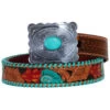 Myra Bag Women's Tropical Forest Hand-Tooled Leather Belt