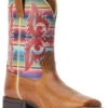 Ariat Girls' Lonestar Shock Shield Serape Stripe Western Boots - Square Toe