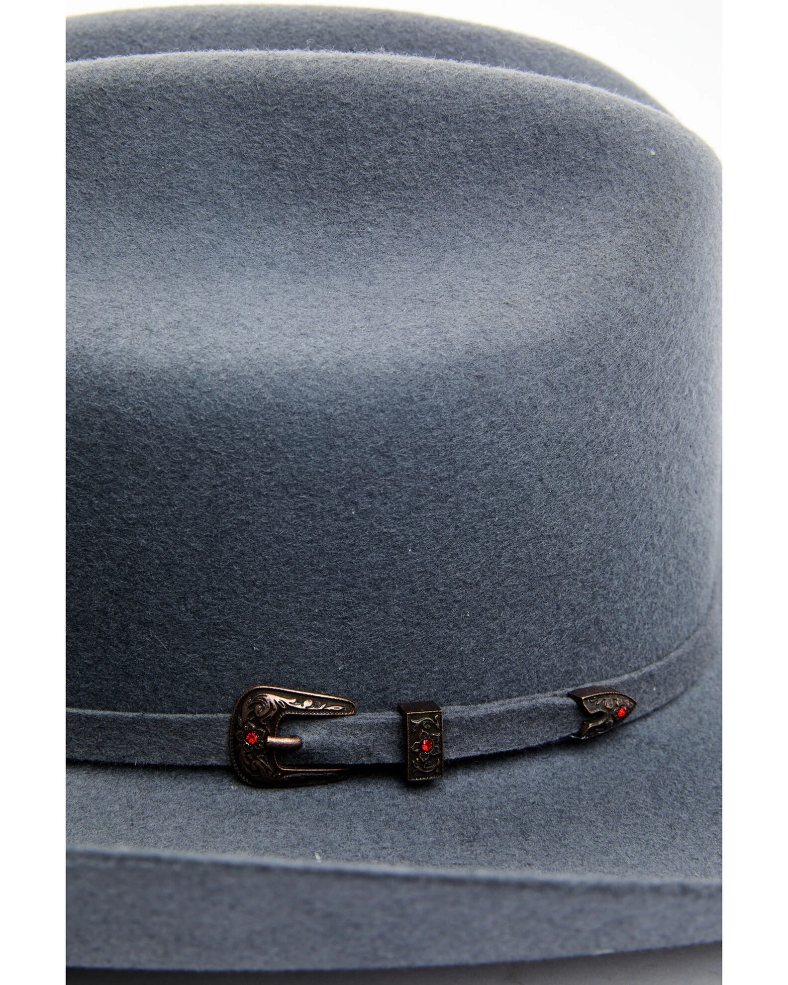 Cody James Men's 5X Self Band Cattleman Fur Blend Western Hat - Granite 2 Cody James Men's 5X Self Band Cattleman Fur Blend Western Hat - Granite - Image 2