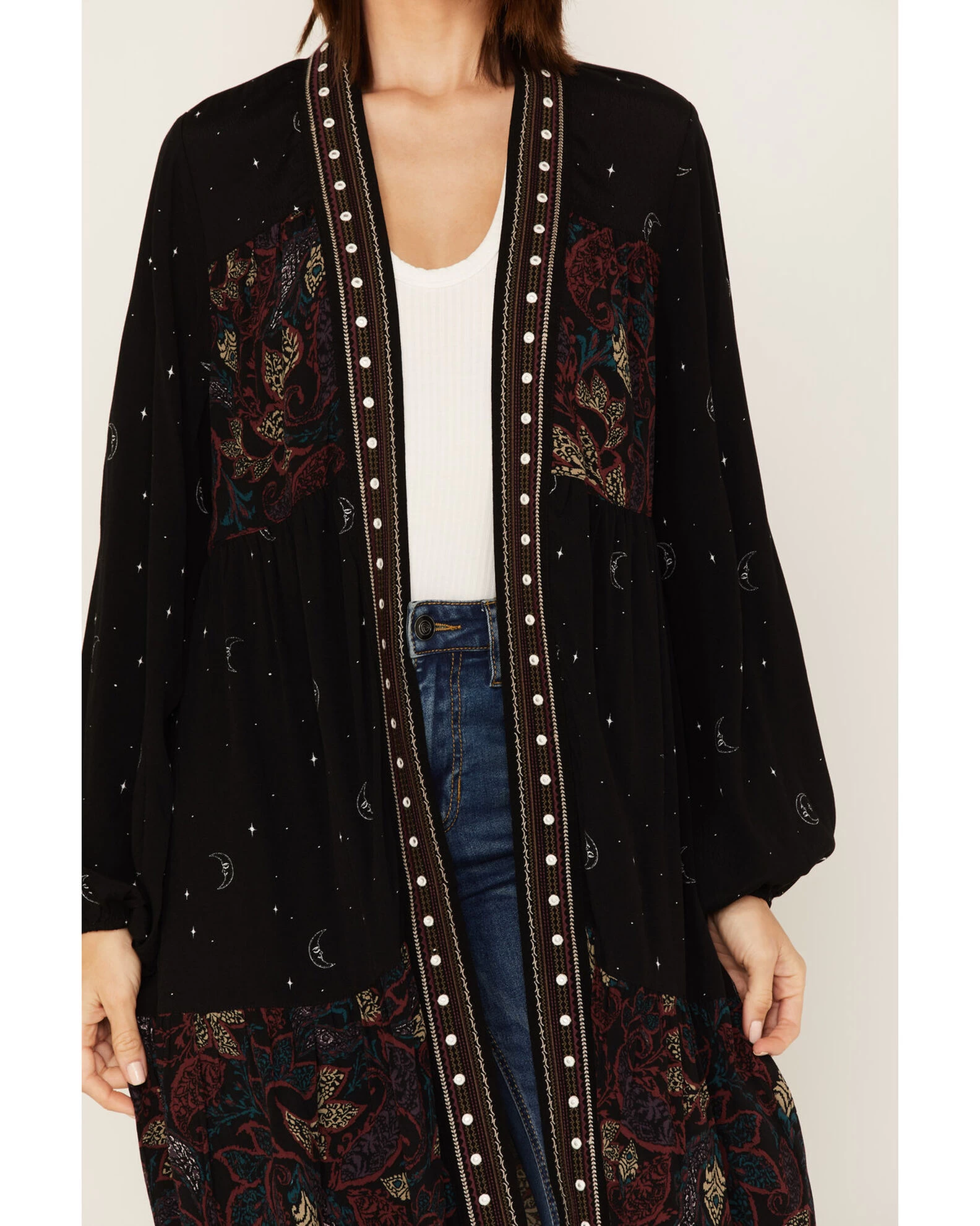 Shyanne Women's Patchwork Duster Kimono 3 Shyanne Women's Patchwork Duster Kimono - Image 3