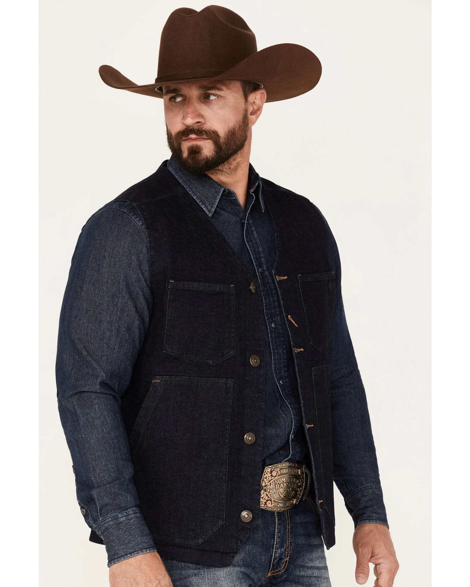 Blue Ranchwear Men's Duck Vest 2 Blue Ranchwear Men's Duck Vest - Image 2