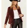 Shyanne Women's Fringe Faux Suede Blazer