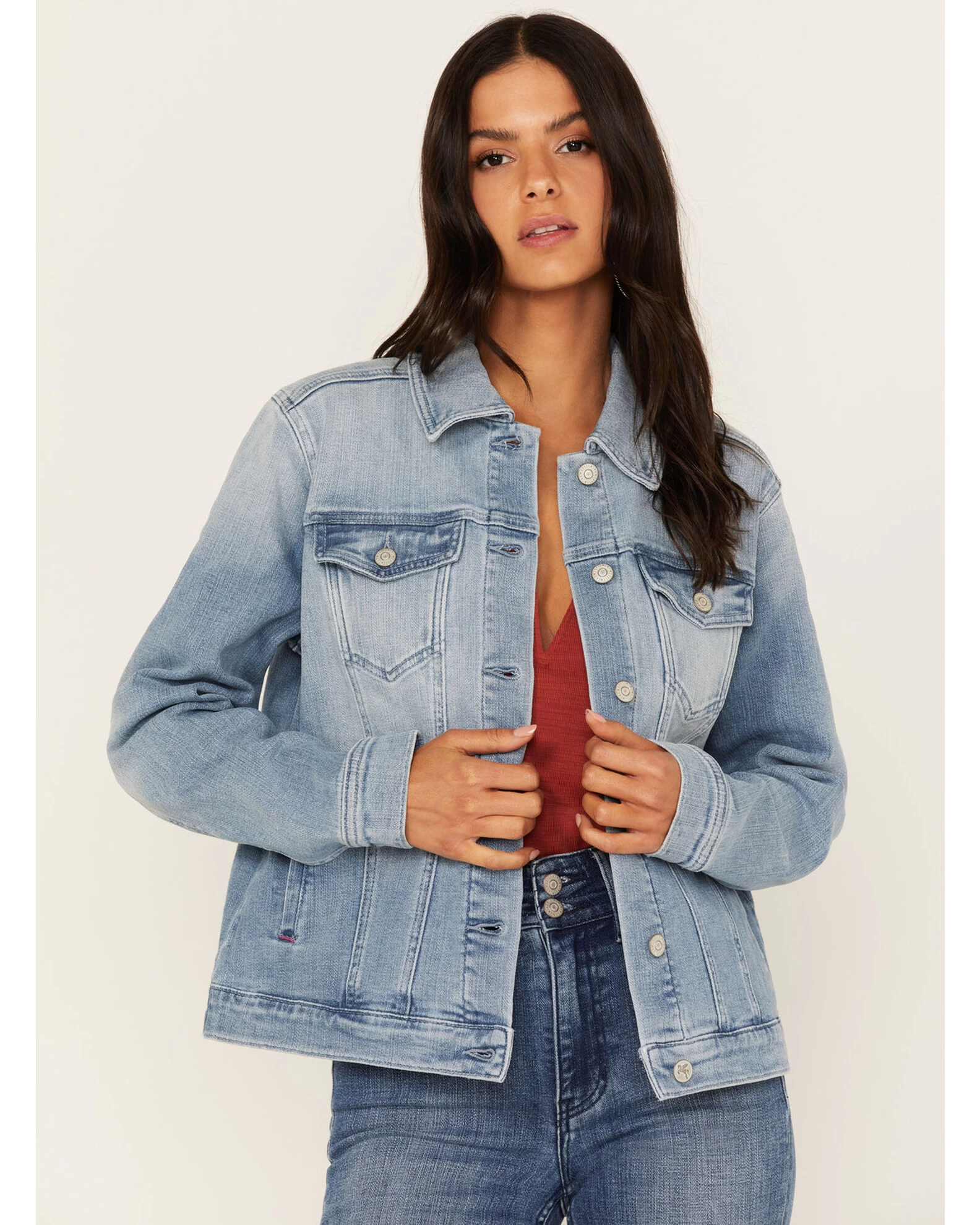 Idyllwind Women's Light Wash Wild Spirit Embroidered Denim Jacket 3 Idyllwind Women's Light Wash Wild Spirit Embroidered Denim Jacket - Image 3