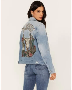 Idyllwind Women's Light Wash Wild Spirit Embroidered Denim Jacket 7 Idyllwind Women's Light Wash Wild Spirit Embroidered Denim Jacket -Cowboy Pradise 2000373422 414 P4