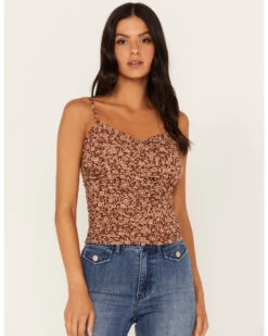 Idyllwind Women's Floral Print Smocked Cami Top