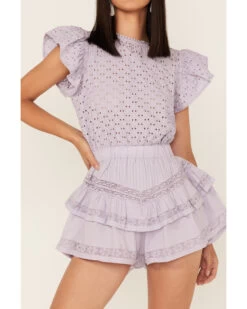 Maia Bergman Women's Raksha Eyelet Romper -Cowboy Pradise 2000373866 500 P3