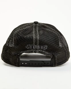 Shyanne Women's Black Distressed Longhhorn Mesh-Back Baseball Hat 5 Shyanne Women's Black Distressed Longhhorn Mesh-Back Baseball Hat -Cowboy Pradise 2000374315 001 P3