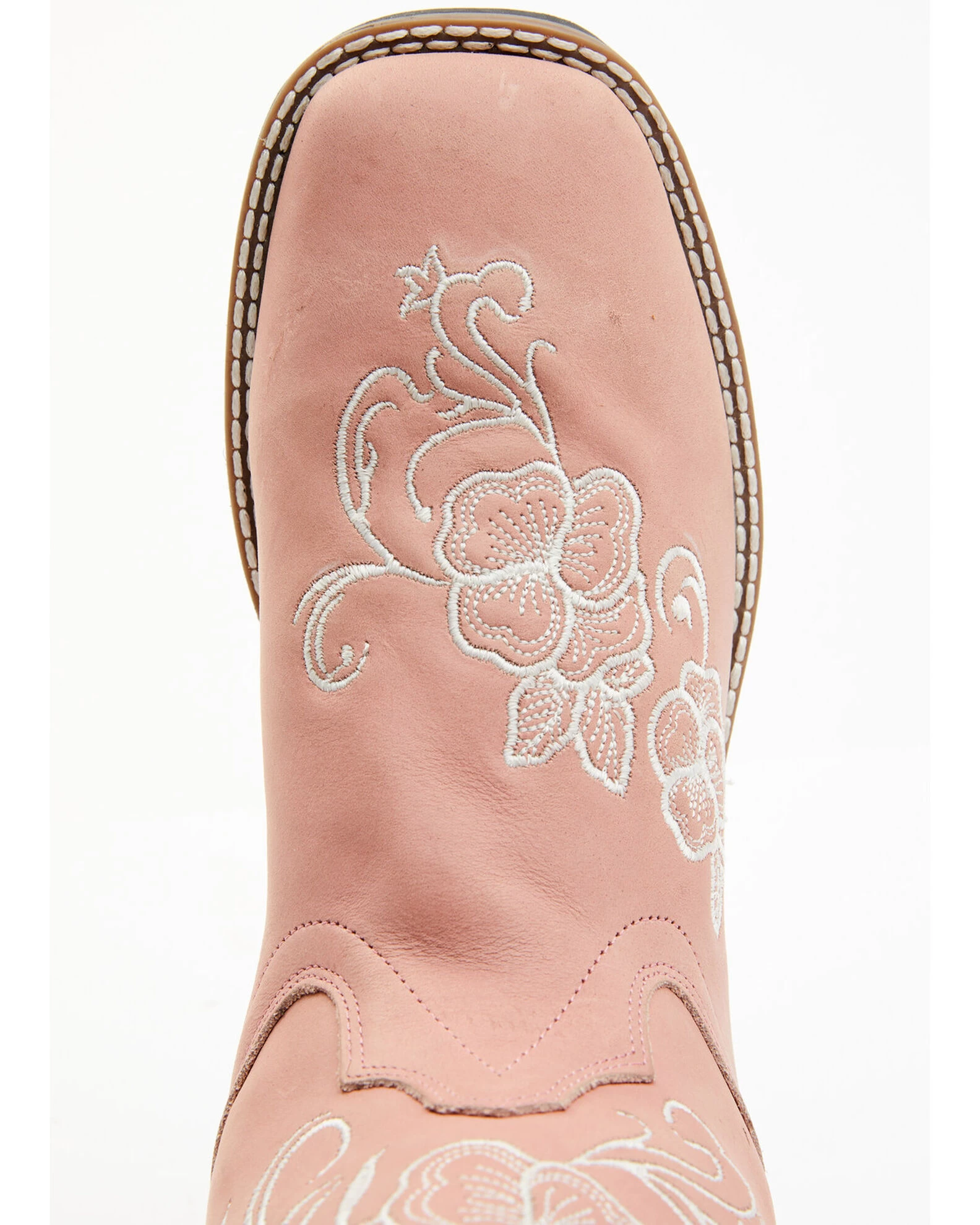 Shyanne Girls' Little Lasy Floral Embroidered Leather Western Boots - Broad Square Toe 6 Shyanne Girls' Little Lasy Floral Embroidered Leather Western Boots - Broad Square Toe - Image 6