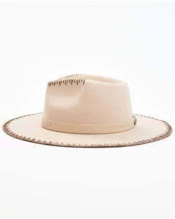 Shyanne Women's Bone Embroidered Edge Fedora Hat 5 Shyanne Women's Bone Embroidered Edge Fedora Hat -Cowboy Pradise 2000374588 103 P3