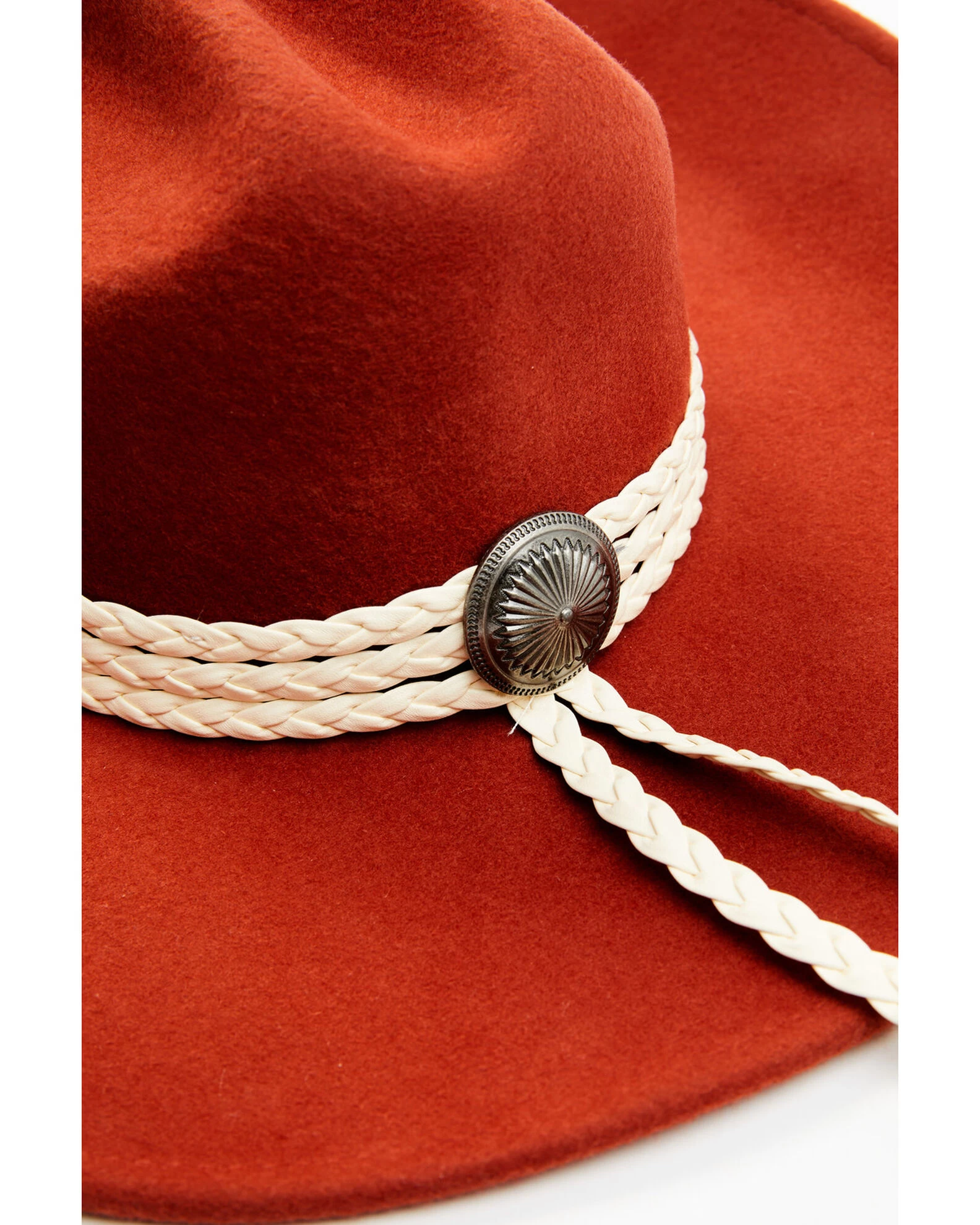 Shyanne Women's Rust Concho Rope Band Cowboy Hat 2 Shyanne Women's Rust Concho Rope Band Cowboy Hat - Image 2