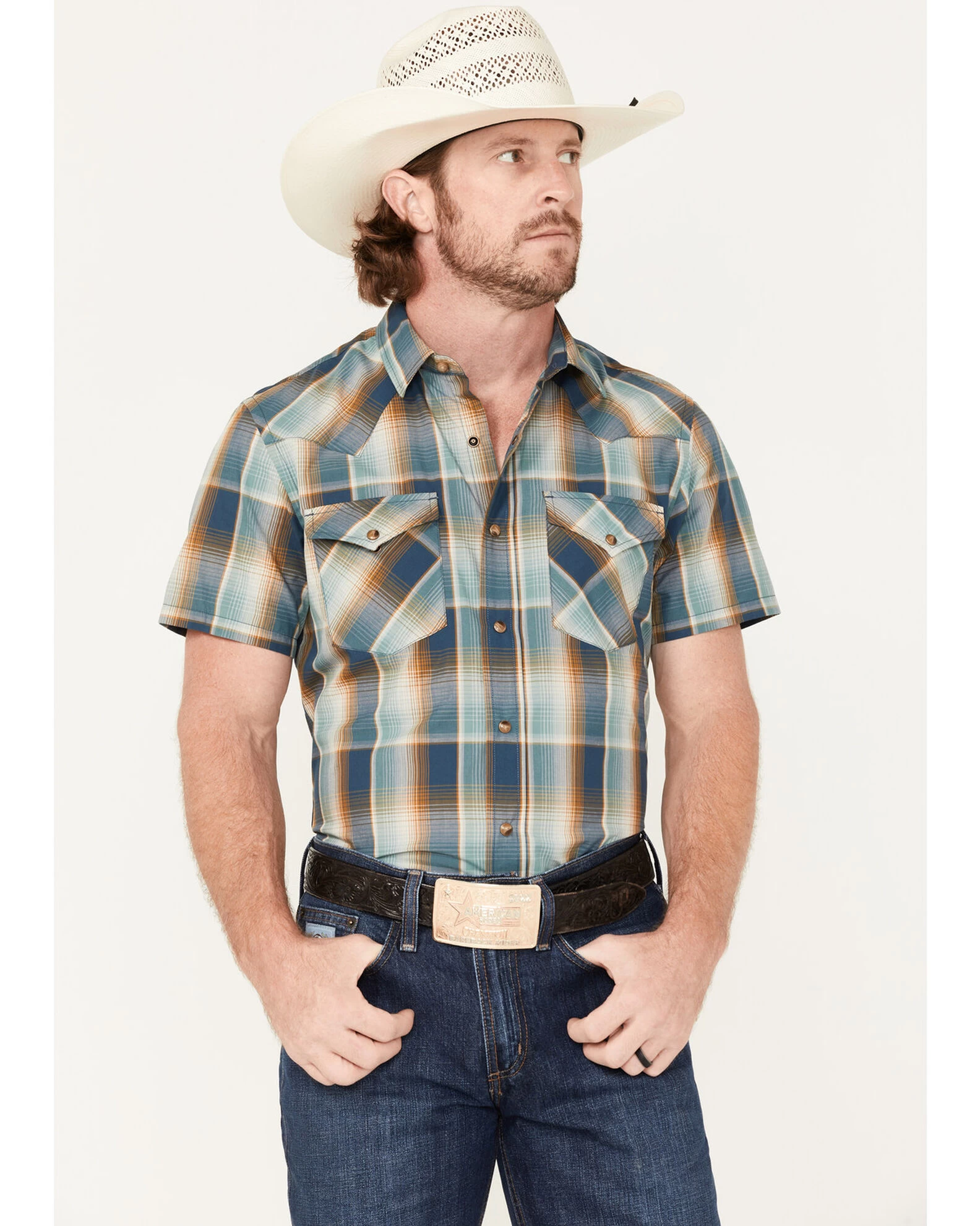 Pendleton Men's Frontier Large Plaid Snap Western Shirt 1 Pendleton Men's Frontier Large Plaid Snap Western Shirt