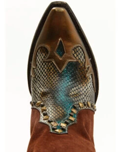 Idyllwind Women's Leap Snake Suede Leather Western Boots - Snip Toe  -Cowboy Pradise 2000374780 200 P6