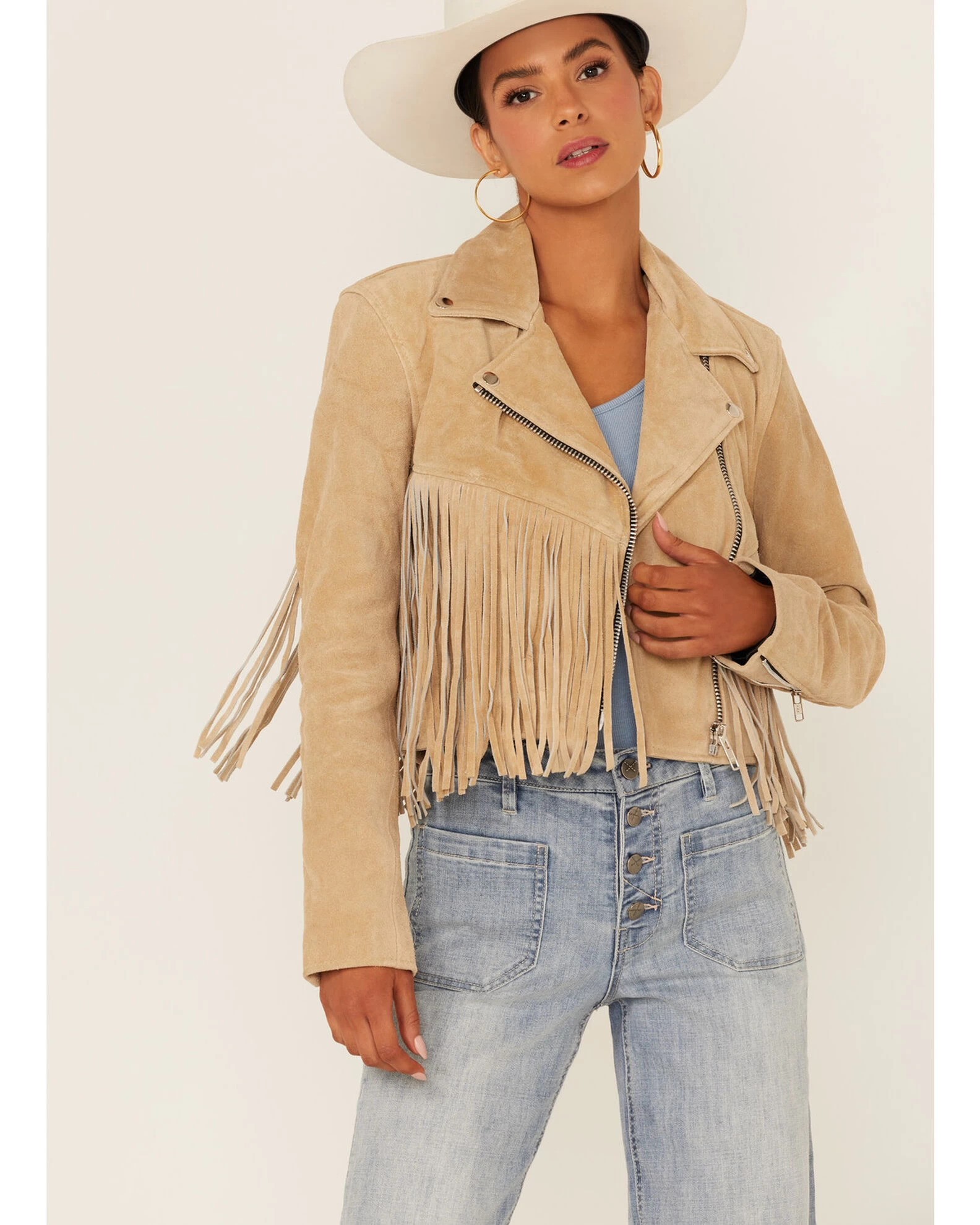 Understated Leather Women's Fearless Fringe Suede Jacket 2 Understated Leather Women's Fearless Fringe Suede Jacket - Image 2