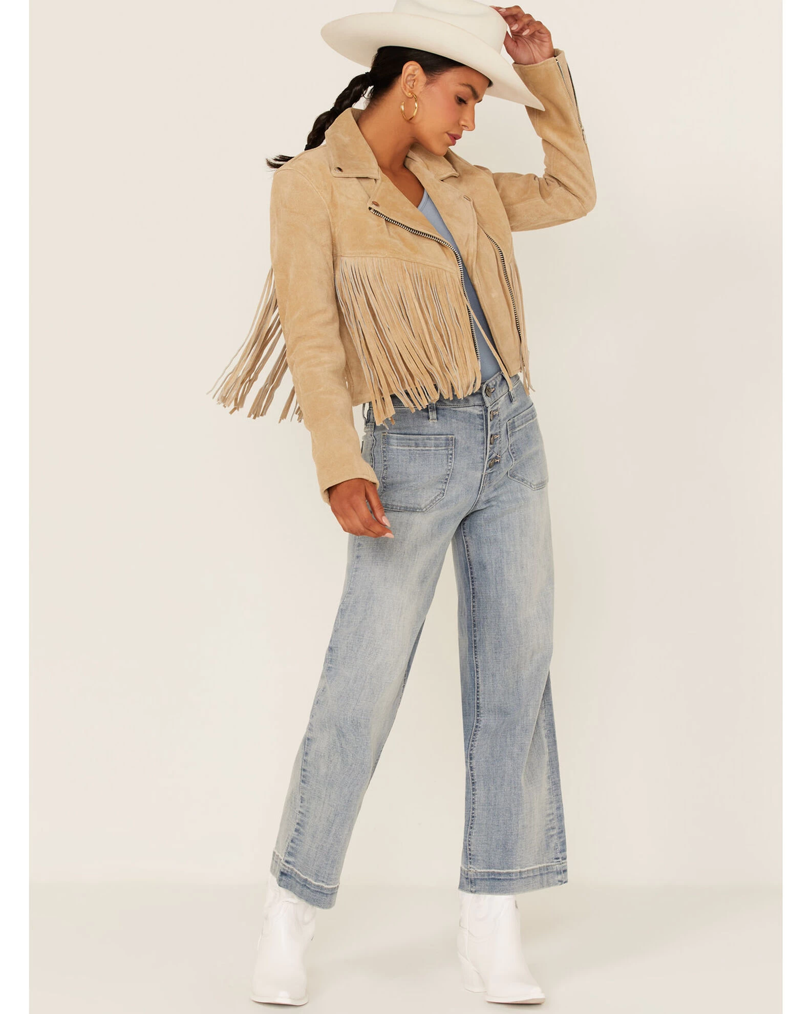 Understated Leather Women's Fearless Fringe Suede Jacket 3 Understated Leather Women's Fearless Fringe Suede Jacket - Image 3