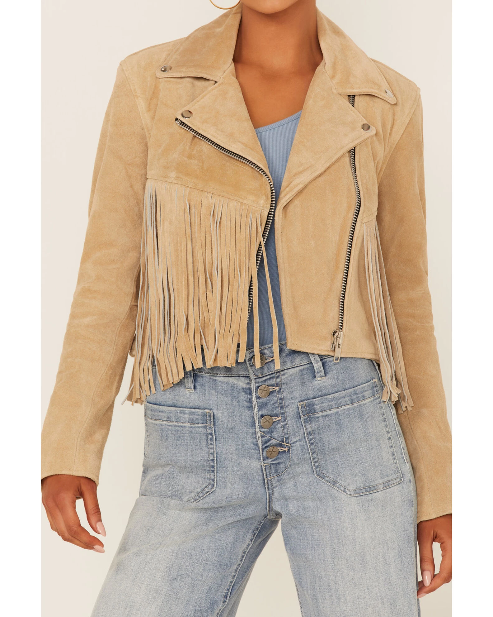 Understated Leather Women's Fearless Fringe Suede Jacket 4 Understated Leather Women's Fearless Fringe Suede Jacket - Image 4