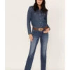 Wrangler Women's Medium Wash Mid Rise Q-Baby Bootcut Ultimate Riding Jeans