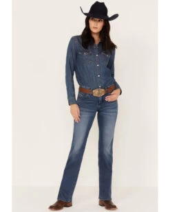 Wrangler Women's Medium Wash Mid Rise Q-Baby Bootcut Ultimate Riding Jeans