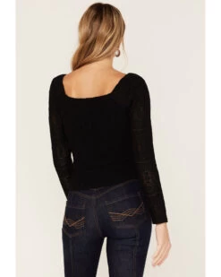 Idyllwind Women's Smocked Lace Long Sleeve Top 7 Idyllwind Women's Smocked Lace Long Sleeve Top -Cowboy Pradise 2000375286 001 P4