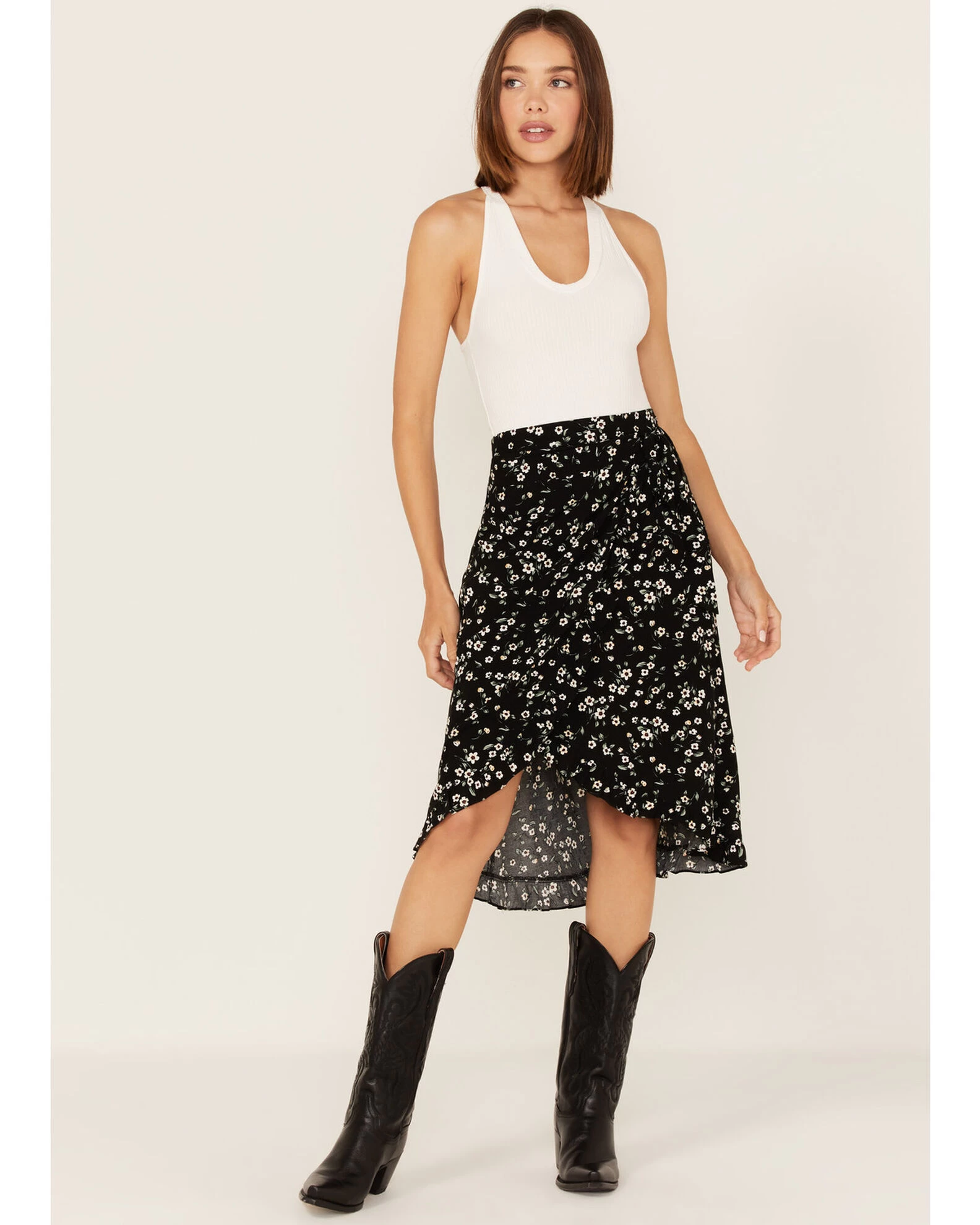 Beyond The Radar Women's Floral Print Midi Skirt 1 Beyond The Radar Women's Floral Print Midi Skirt