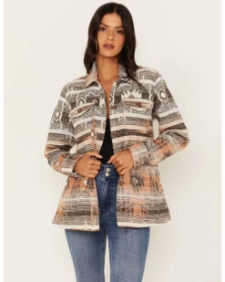 Idyllwind Women's Southwestern Stripe Shacket
