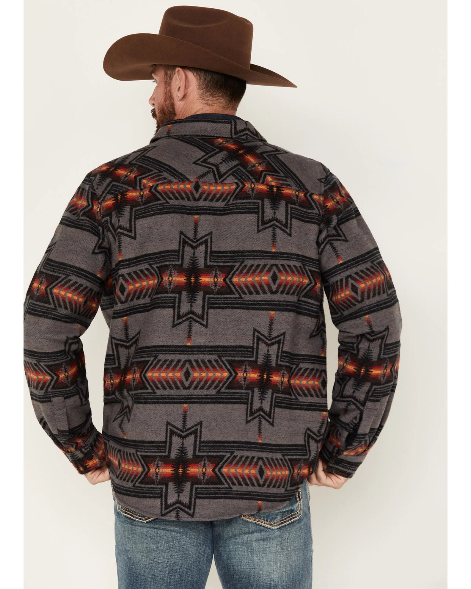 Rock & Roll Denim Men's Southwestern Print Shacket 4 Rock & Roll Denim Men's Southwestern Print Shacket - Image 4