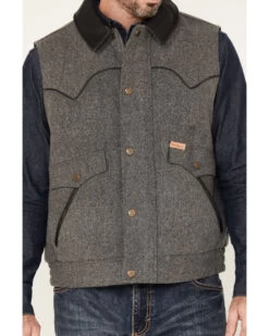 Powder River Outfitters Men's Heathered Wool Vest 6 Powder River Outfitters Men's Heathered Wool Vest -Cowboy Pradise 2000376144 022 P3