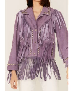 Understated Leather Women's Howdy Fringe Studded Moto Jacket  -Cowboy Pradise 2000376546 500 P3