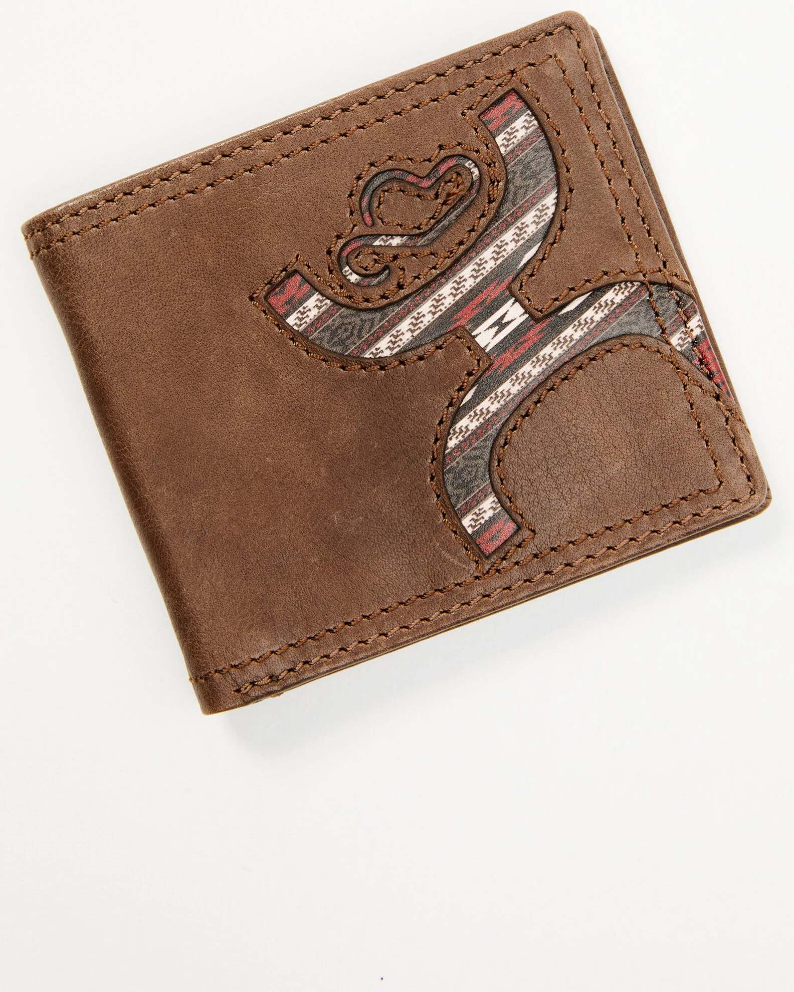 Hooey Men's Brown Hooey Logo Laser Cut Southwest Print Bi-Fold Wallet 1 Hooey Men's Brown Hooey Logo Laser Cut Southwest Print Bi-Fold Wallet