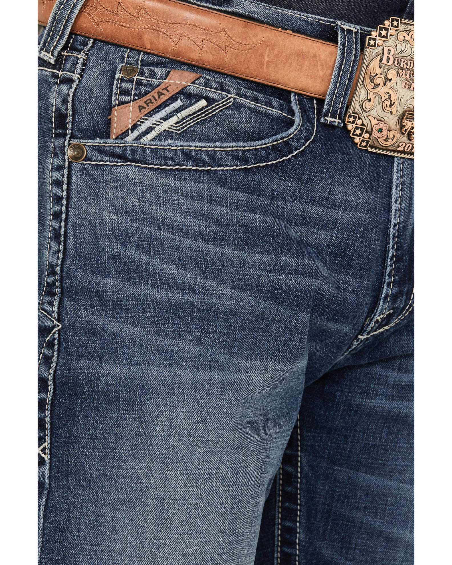 Ariat Men's M2 Traditional Relaxed Destin Medium Wash Relaxed Bootcut Stretch Denim Jeans 2 Ariat Men's M2 Traditional Relaxed Destin Medium Wash Relaxed Bootcut Stretch Denim Jeans - Image 2