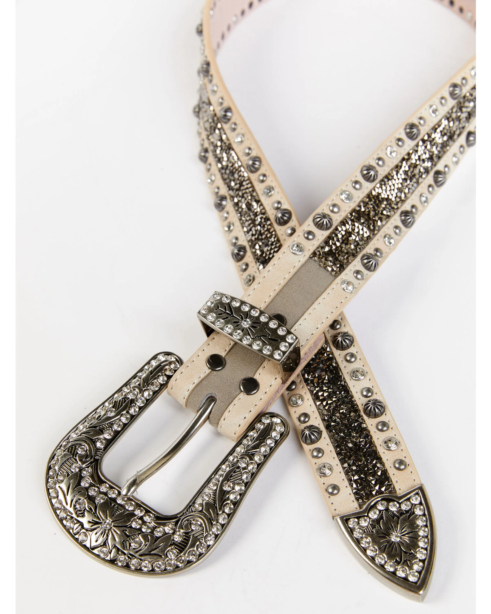 Shyanne Women's Studded Crystal Leather Belt 2 Shyanne Women's Studded Crystal Leather Belt - Image 2