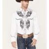 Scully Men's Embroidered Long Sleeve Snap Western Shirt