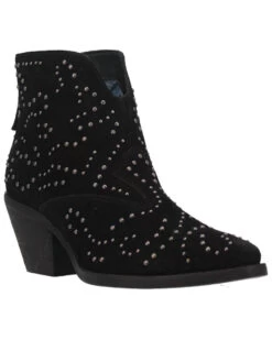 Dingo Women's Denim N Diamonds Studded Western Fashion Booties - Round Toe