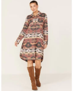 Shyanne Women's Southwestern Print Duster Shacket