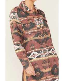 Shyanne Women's Southwestern Print Duster Shacket -Cowboy Pradise 2000378011 646 P3