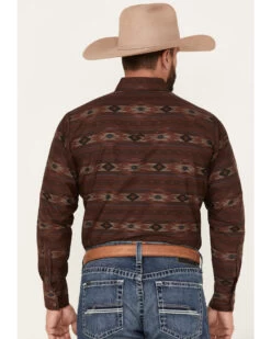 Ely Walker Men's Southwestern Print Long Sleeve Snap Western Shirt -Cowboy Pradise 2000378105 640 P4
