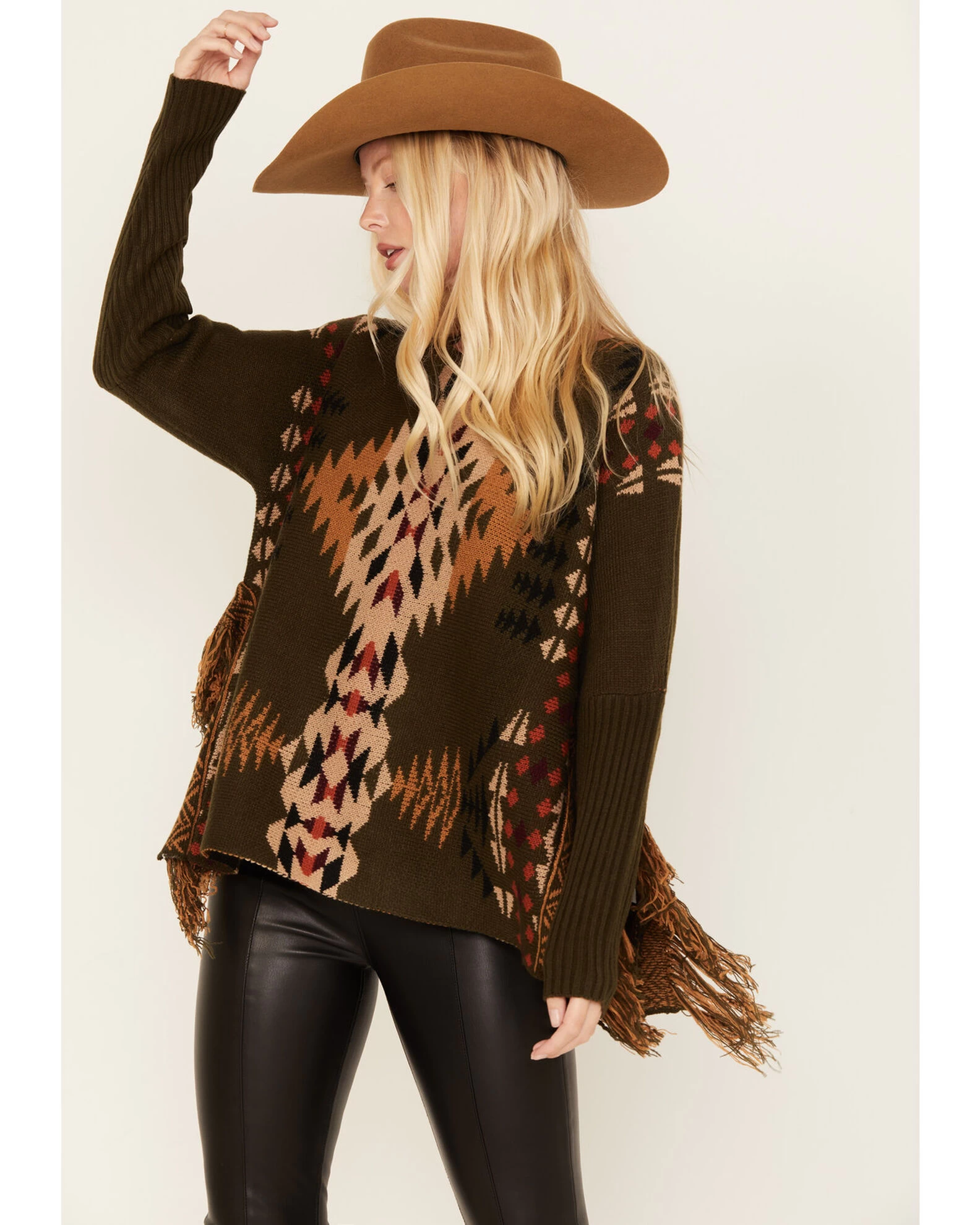 Cotton & Rye Women's Southwestern Print Knit Sweater 1 Cotton & Rye Women's Southwestern Print Knit Sweater