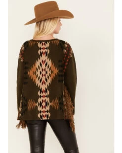 Cotton & Rye Women's Southwestern Print Knit Sweater 7 Cotton & Rye Women's Southwestern Print Knit Sweater -Cowboy Pradise 2000378263 341 P4