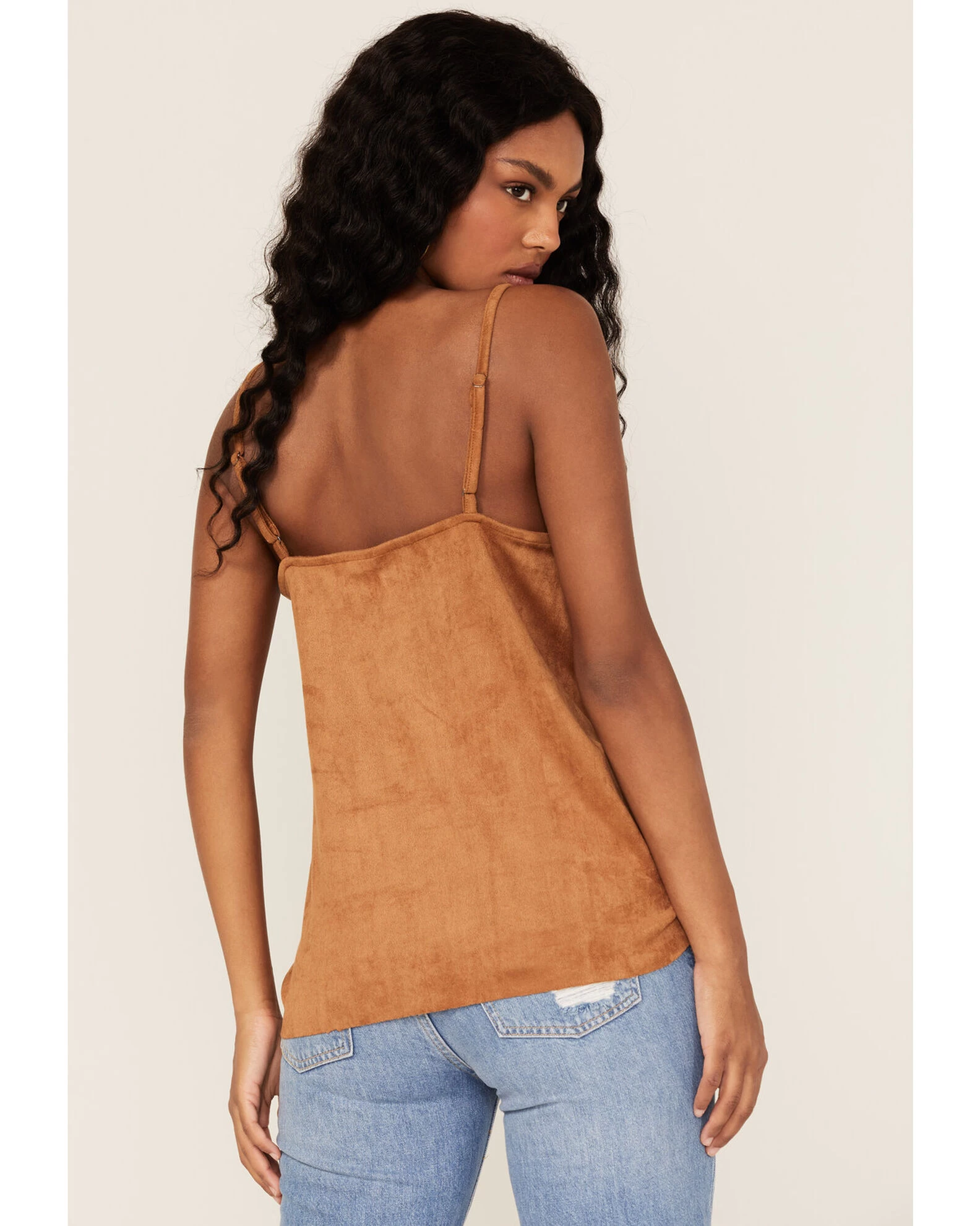 Vocal Women's Studded Faux Suede Cami Top 4 Vocal Women's Studded Faux Suede Cami Top - Image 4
