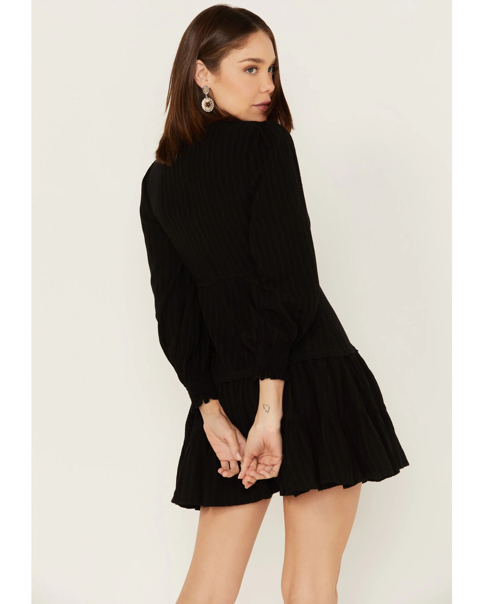 Maggie Sweet Women's Jimena Long Sleeve Ruffle Dress 4 Maggie Sweet Women's Jimena Long Sleeve Ruffle Dress - Image 4