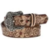 Hooey Women's Original Embossed Floral Filigree Western Belt