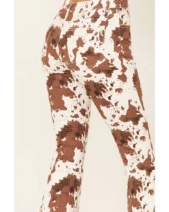 Saints & Hearts Women's High Rise Cow Print Flare Jeans -Cowboy Pradise 2000379203 103 P4
