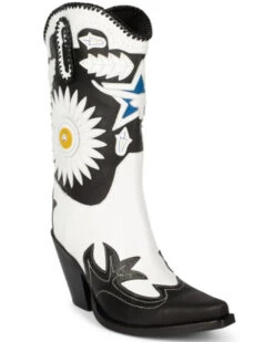 Jeffrey Campbell Women's Texarkana Longhorn Star Inlay Western Boots - Snip Toe 