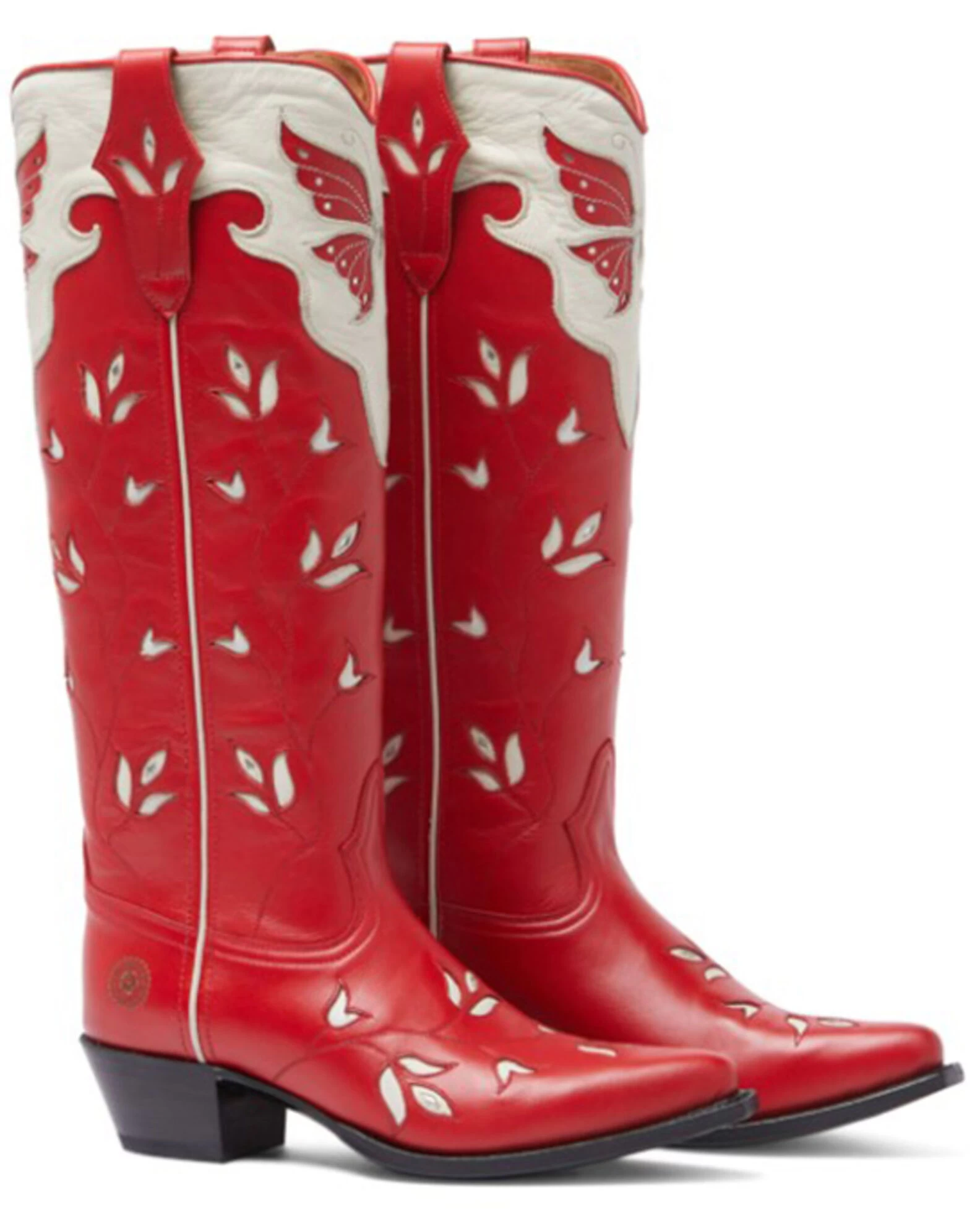 Ranch Road Boots Women's Scarlett Butterfly Tall Western Boots - Snip Toe 1 Ranch Road Boots Women's Scarlett Butterfly Tall Western Boots - Snip Toe