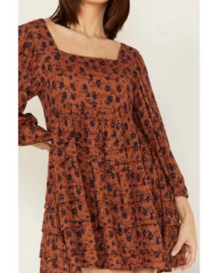 Jen's Pirate Booty Women's Floral Print Wildflower Iza Mini Dress -Cowboy Pradise 2000379669 220 P3