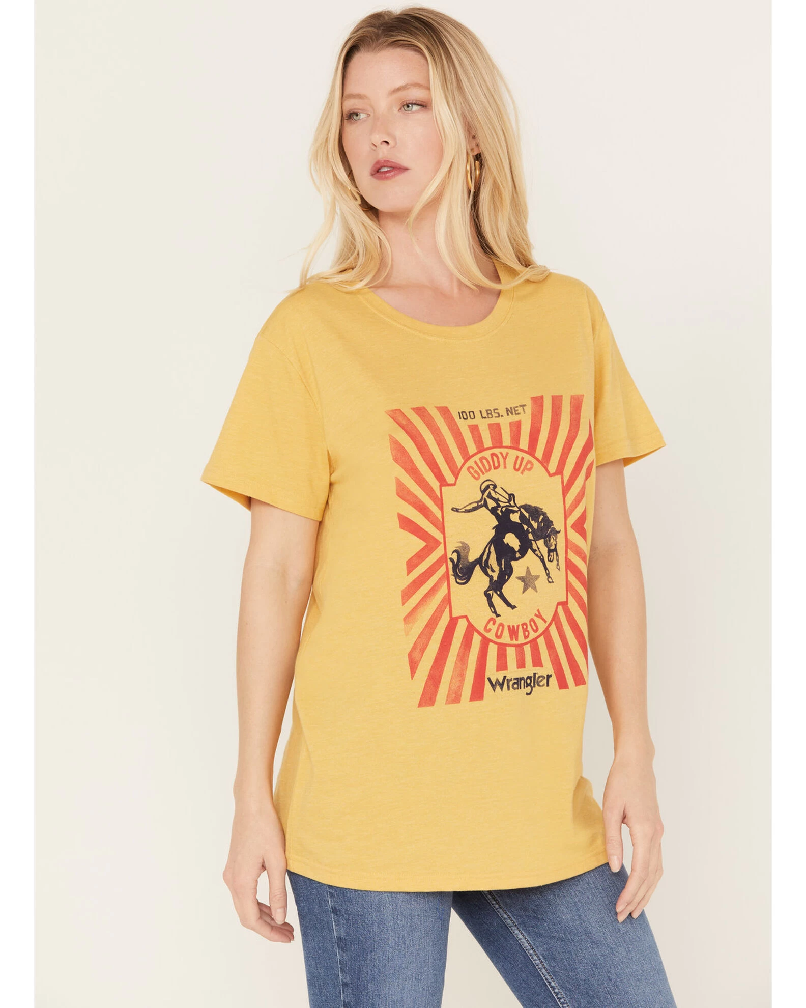 Wrangler Women's Giddy Up Cowboy Short Sleeve Graphic Tee 2 Wrangler Women's Giddy Up Cowboy Short Sleeve Graphic Tee - Image 2