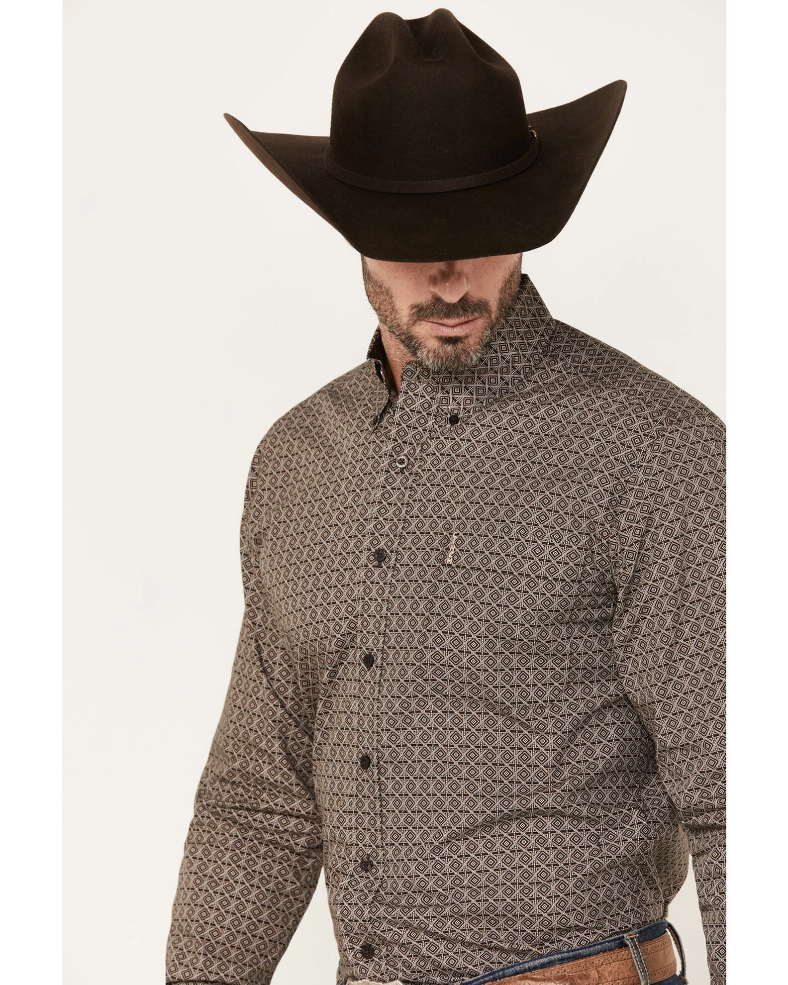 Cinch Men's Modern Fit Geo Print Long Sleeve Button Down Western Shirt 2 Cinch Men's Modern Fit Geo Print Long Sleeve Button Down Western Shirt - Image 2