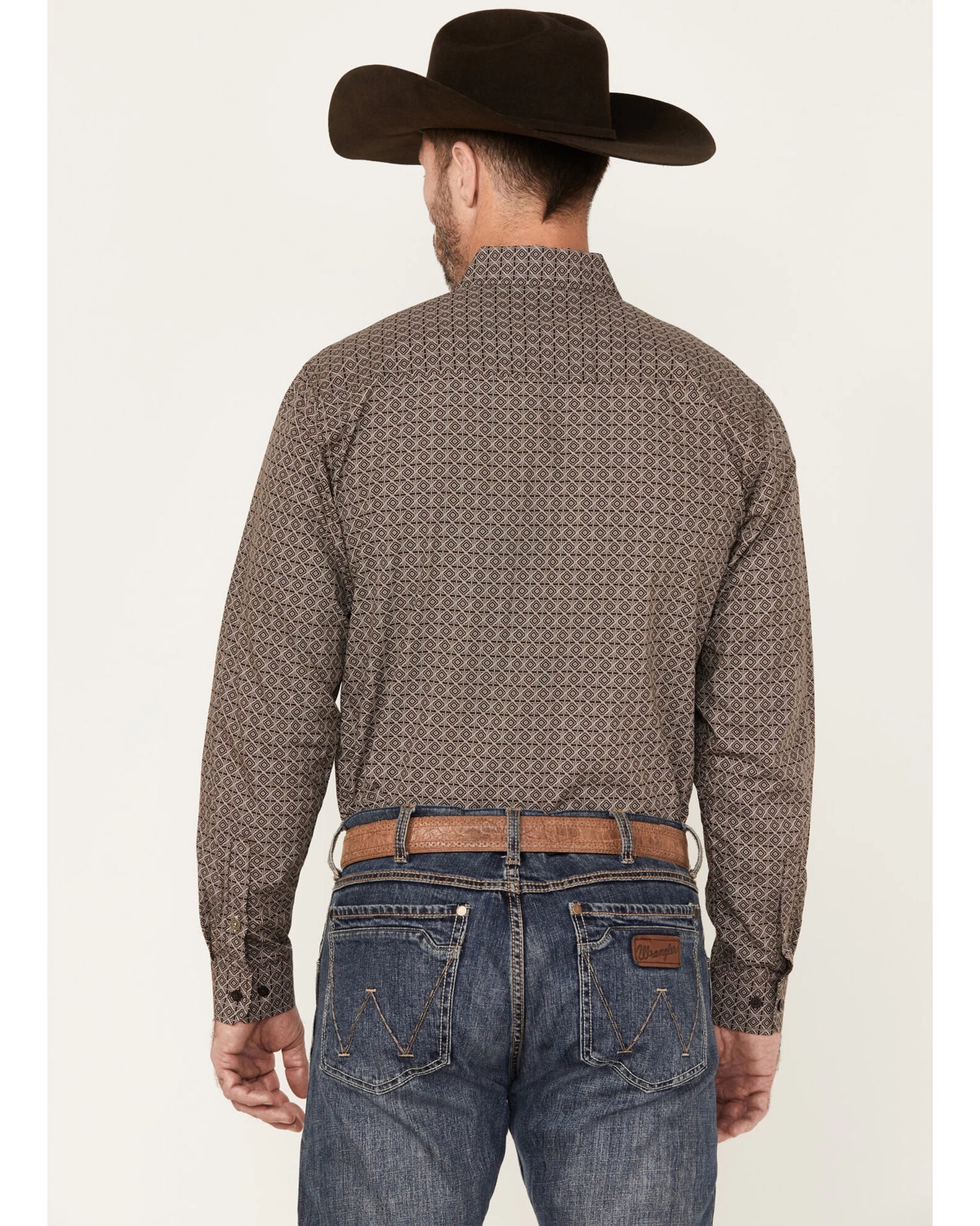 Cinch Men's Modern Fit Geo Print Long Sleeve Button Down Western Shirt 4 Cinch Men's Modern Fit Geo Print Long Sleeve Button Down Western Shirt - Image 4
