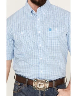 George Strait By Wrangler Men's Plaid Print Short Sleeve Button Down Western Shirt - Big 6 George Strait By Wrangler Men's Plaid Print Short Sleeve Button Down Western Shirt - Big -Cowboy Pradise 2000380000 400 P3