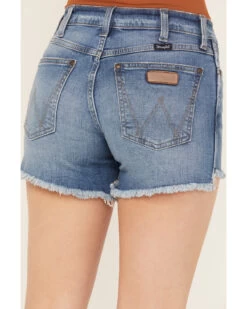 Wrangler Retro Women's Medium Wash High Rise Denim Shorts -Cowboy Pradise 2000380205 400 P4